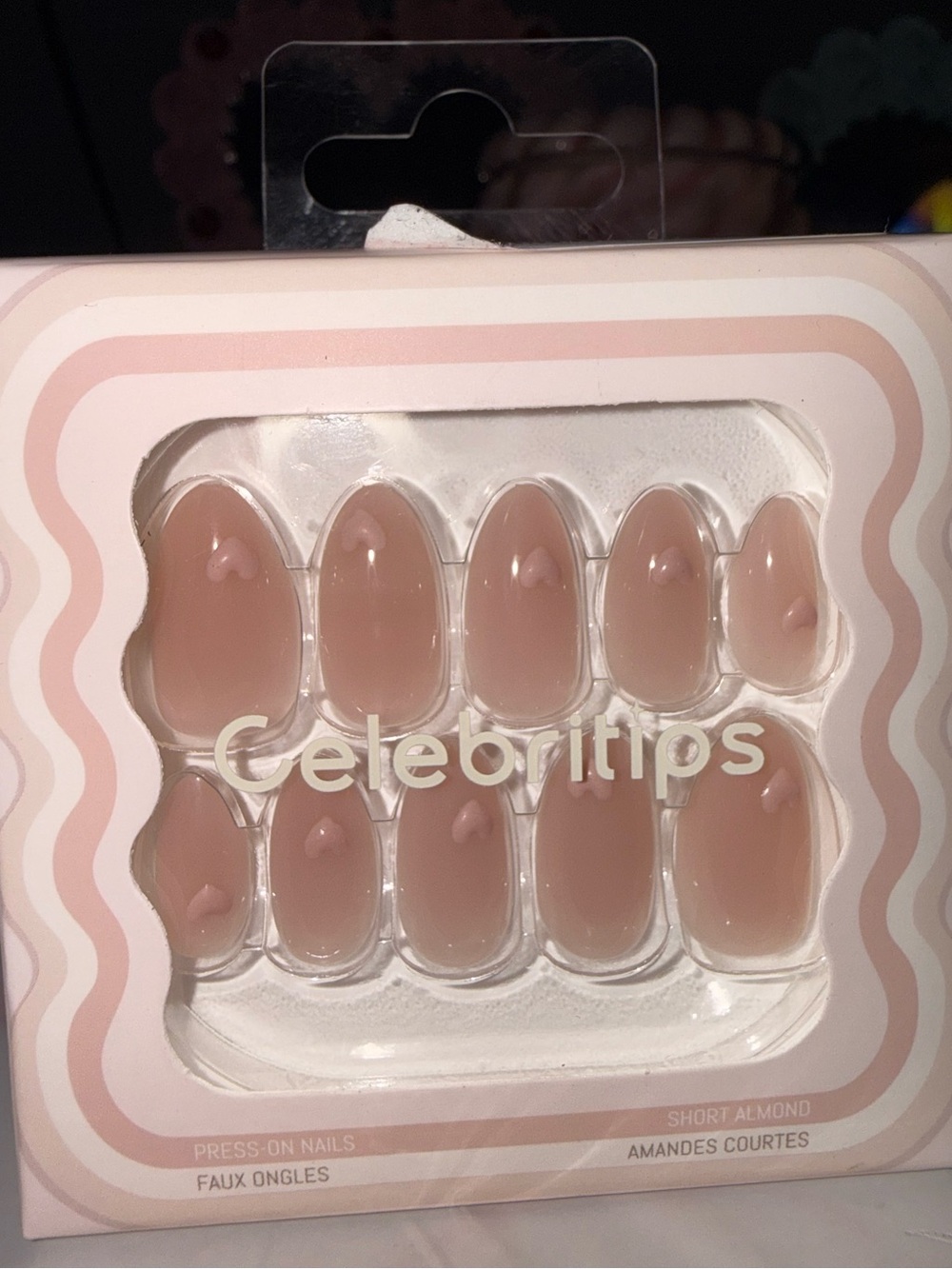 Celebritips Short Almond Press-On Nails in Nude Pink